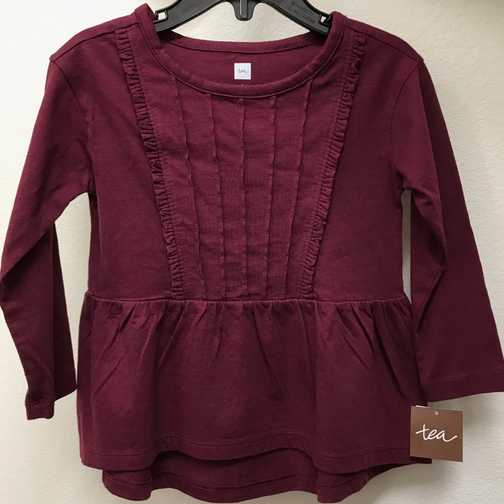 Tea Collection Pleated Pintuck Top NWT